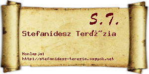 Stefanidesz Terézia névjegykártya
