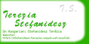 terezia stefanidesz business card